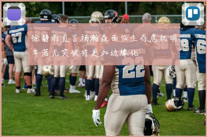 徐静雨直言杨瀚森面临生存危机明年若无突破将更加边缘化